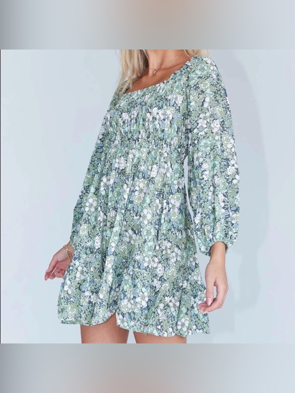 Princess Polly Green Floral Dress - Picture 2 of 6
